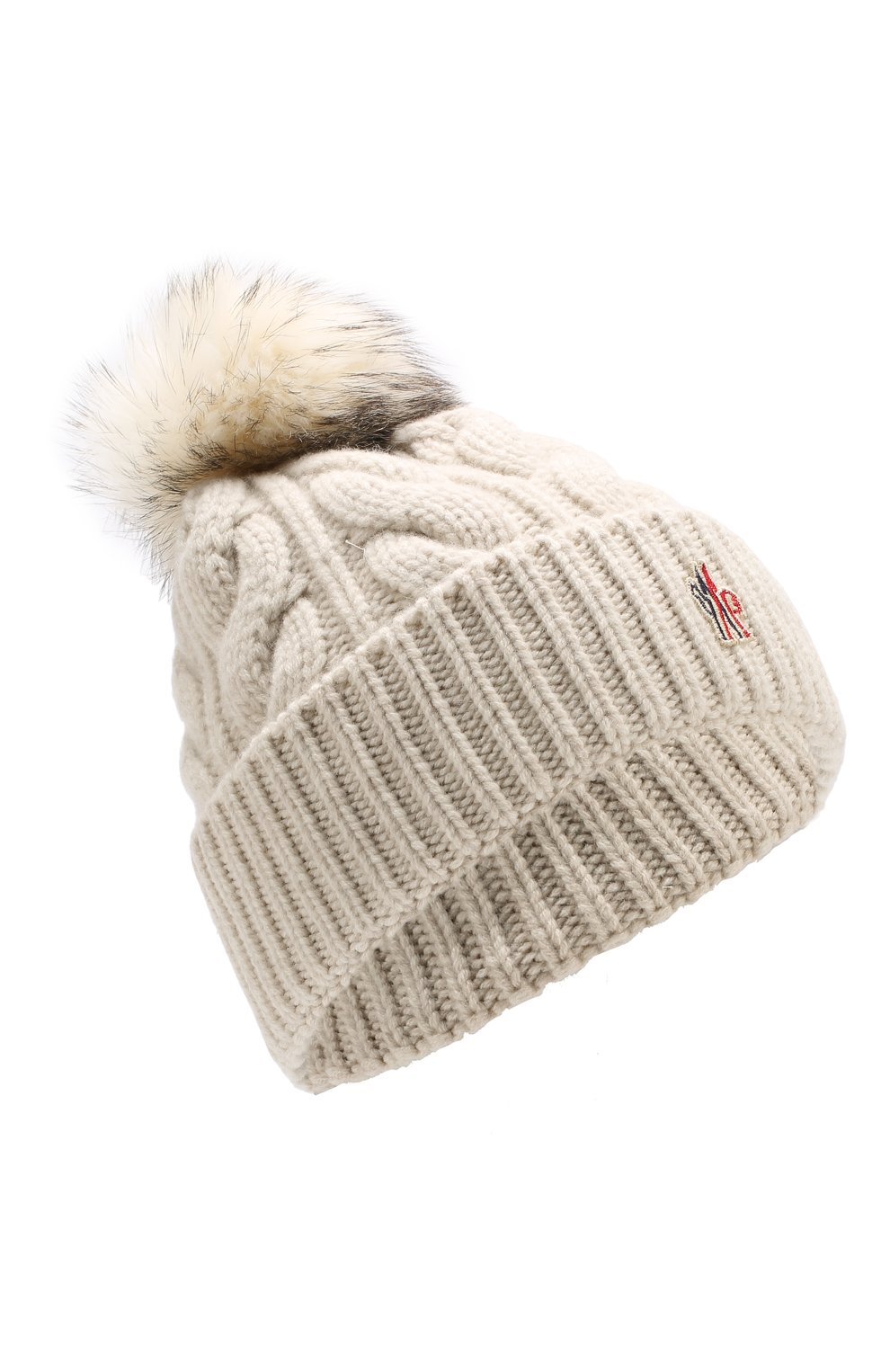 Шапка из смеси шерсти и кашемира с меховым помпоном MONCLER, арт. D2-098-00229-10-0401B, фото 1
