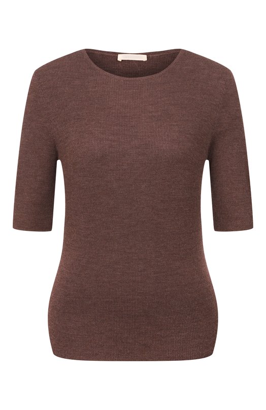 Пуловер из шерсти и шелка 12 STOREEZ 136269 Коричневый 136269