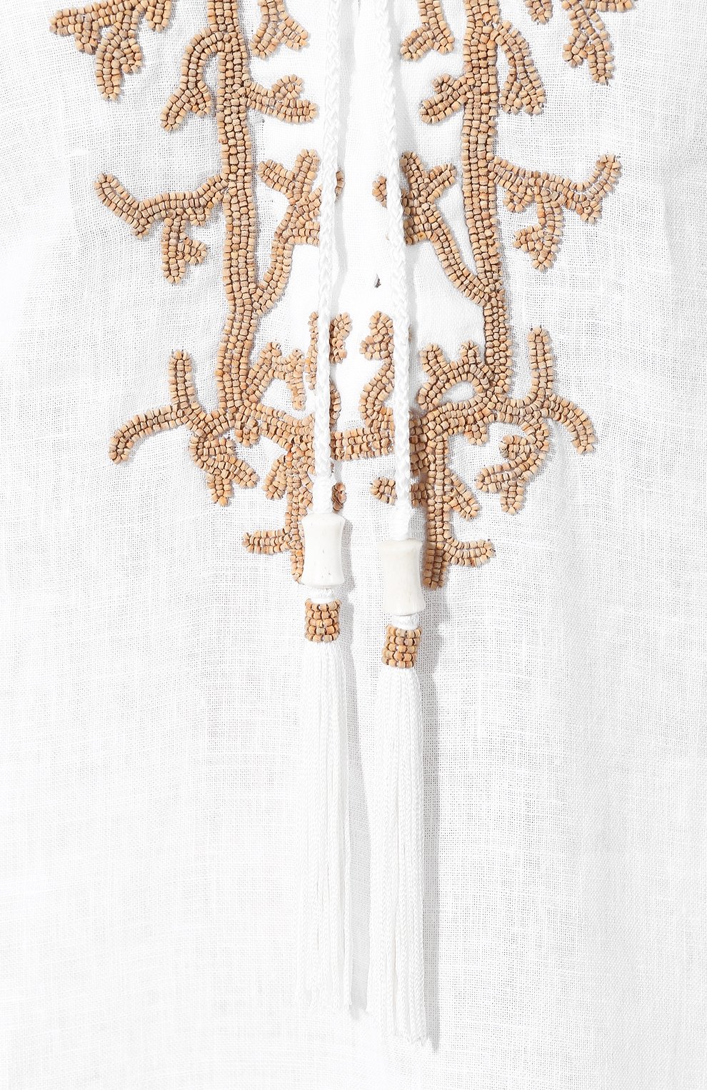 Льняная туника ESMERALDA RESORT белого цвета по цене 89950 руб., арт. KURTA SURYA DESIGN, фото 5 Льняная туника ESMERALDA RESORT, арт. KURTA SURYA DESIGN, фото 5