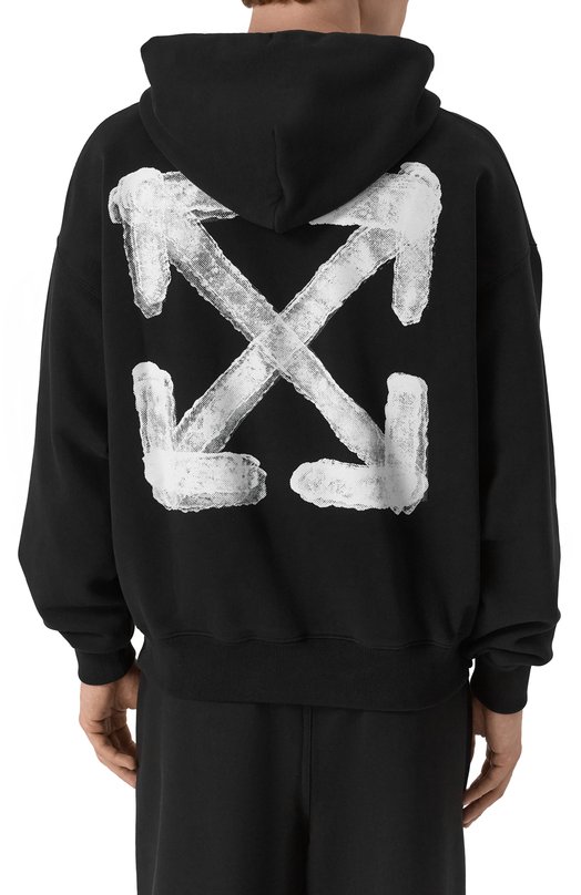 Хлопковое худи Off-White 0MBB085S25FLE00I Чёрный  0MBB085S25FLE00I Фото 4