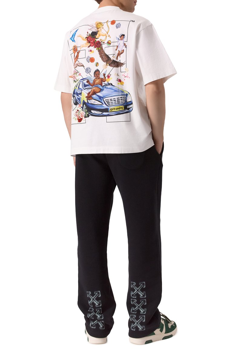 Хлопковая футболка OFF-WHITE, арт. 0MAA120S25JER003, фото 1