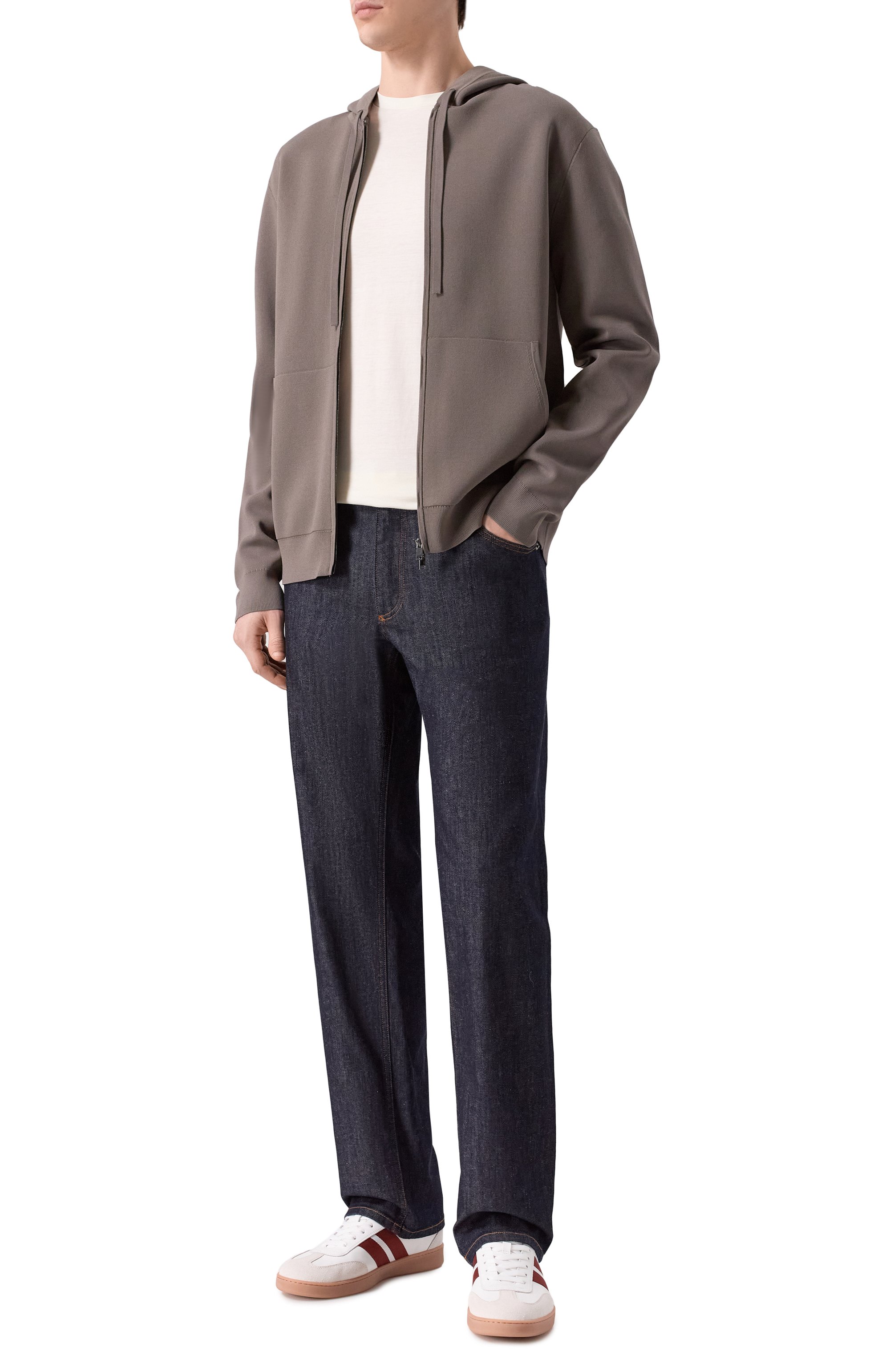 Толстовка из вискозы 12 STOREEZ коричневого цвета по цене 20000 руб., арт. 135816, фото 2 Толстовка из вискозы 12 STOREEZ, арт. 135816, фото 2