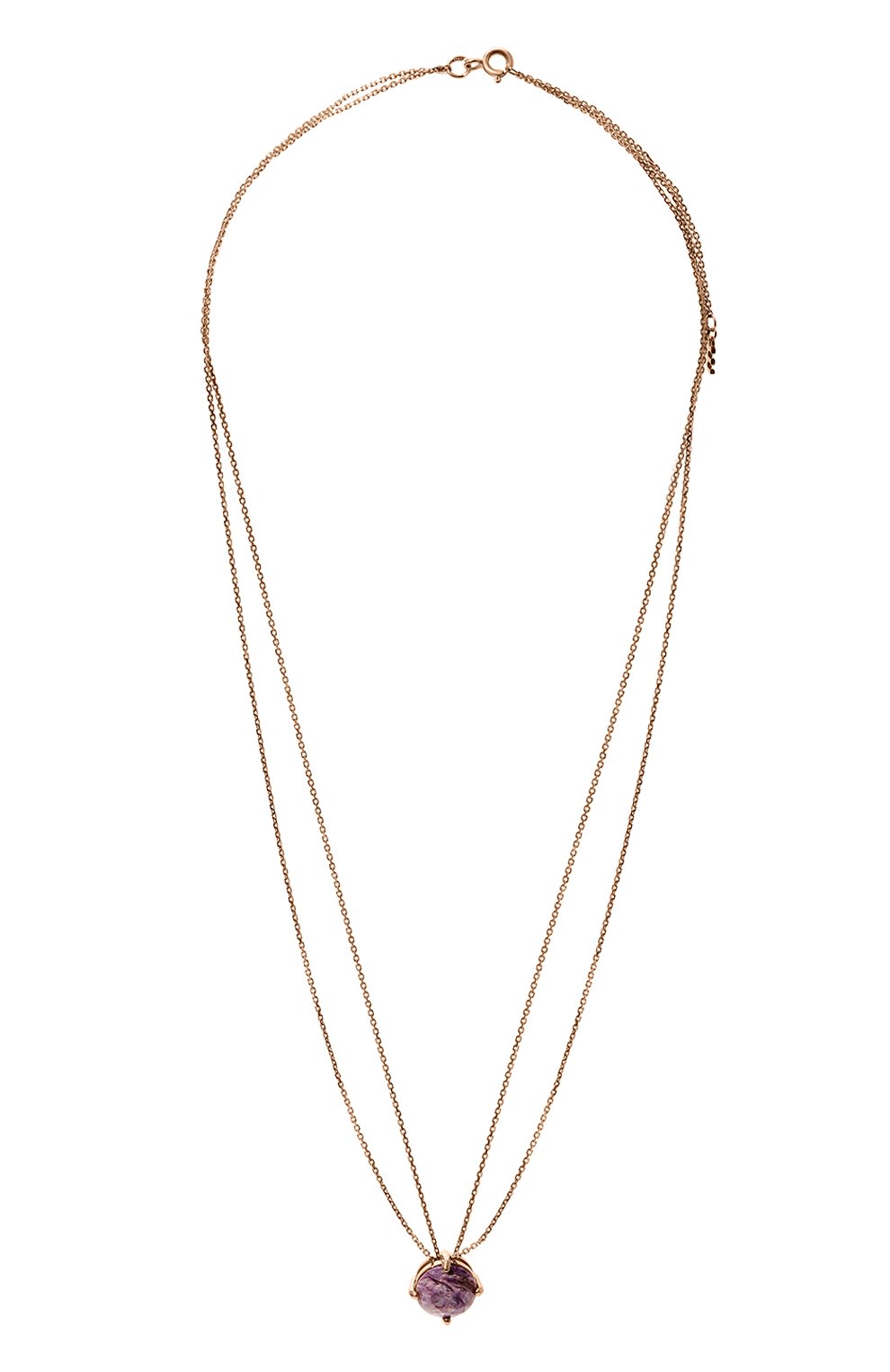 Колье с чароитом в бриллиантовой огранке MOONKA, арт. cr-nl-chr, фото 1