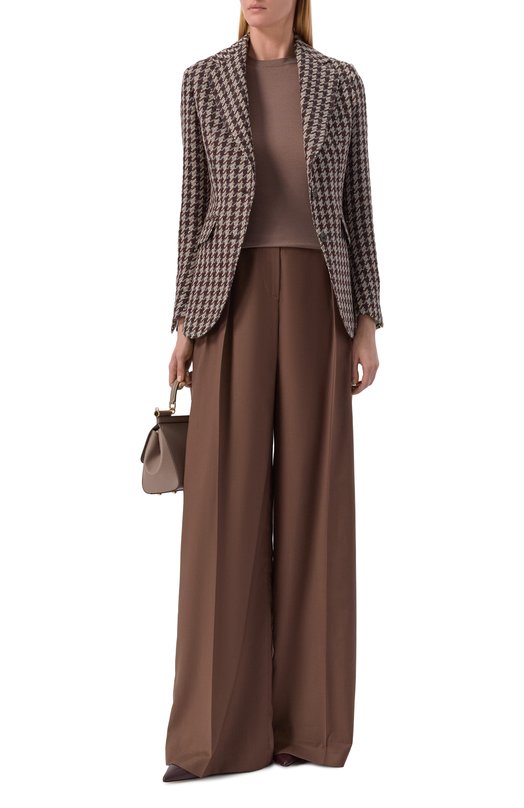 Жакет из шерсти и хлопка MVST SDG200/S0732813 Коричневый  SDG200/S0732813 Фото 2