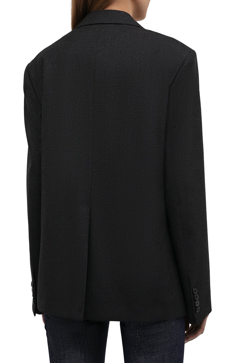 Шерстяной жакет DRIES VAN NOTEN темно-серого цвета по цене 105500 руб., арт. 212-010418-3183, фото 4 Шерстяной жакет DRIES VAN NOTEN, арт. 212-010418-3183, фото 4