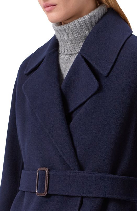 Шерстяное пальто Weekend Max Mara MANU Синий  MANU Фото 5