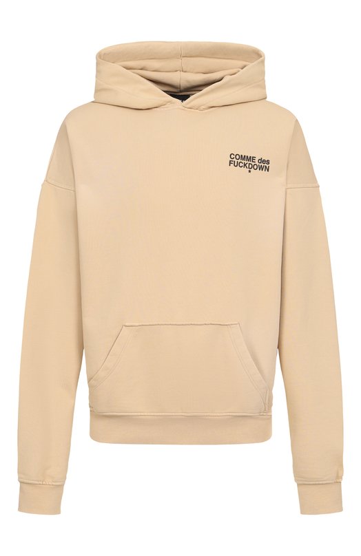 Хлопковое худи Comme des Fuckdown CFABM01740 Бежевый CFABM01740