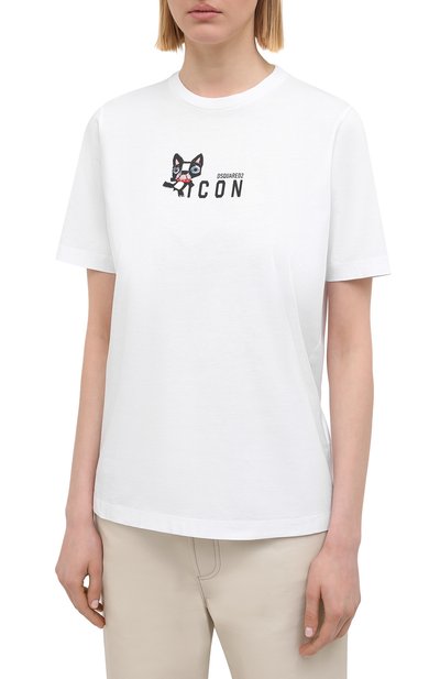 Хлопковая футболка DSQUARED2, арт. S80GC0018/S23009, фото 3