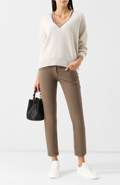 Кашемировый пуловер с v-образным вырезом BRUNELLO CUCINELLI, арт. M12716802, фото 2