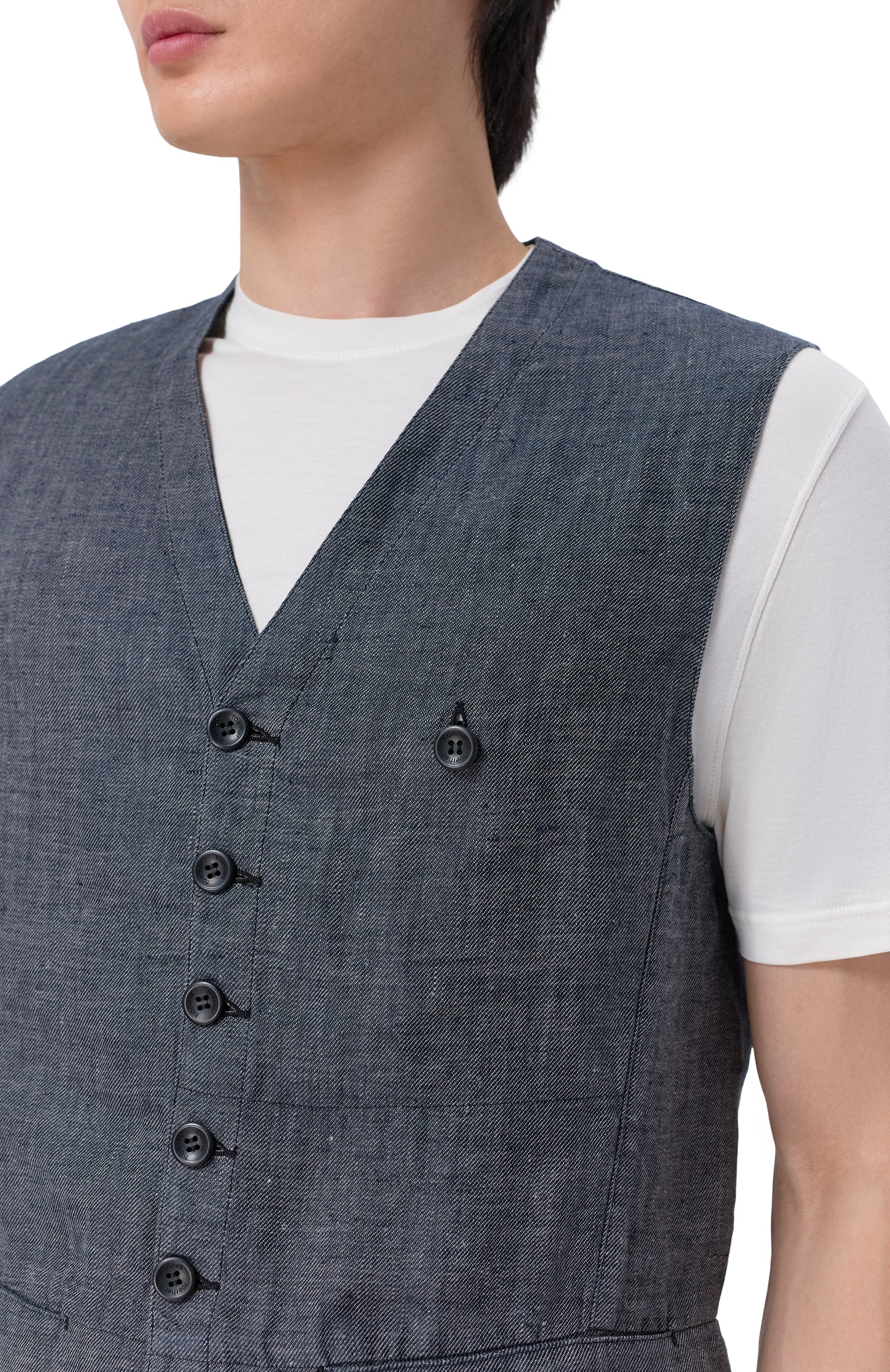 Льняной жилет HANNES ROETHER, арт. WE26SPER.6048, фото 5