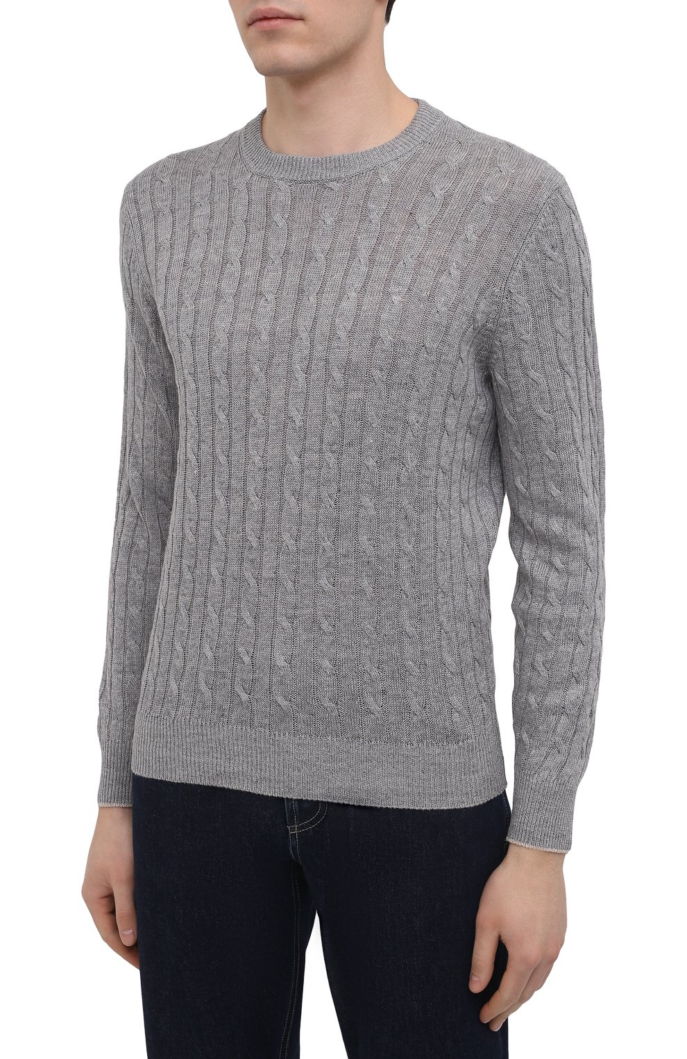 Джемпер изо льна и хлопка BRUNELLO CUCINELLI, арт. M2L76020, фото 3