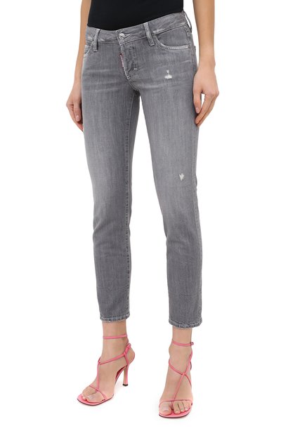 Джинсы DSQUARED2 светло-серого цвета по цене 49450 руб., арт. S75LB0342/S30260, фото 3 Джинсы DSQUARED2, арт. S75LB0342/S30260, фото 3
