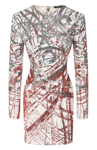Женское платье с пайетками BALMAIN, арт. RF06352/P008