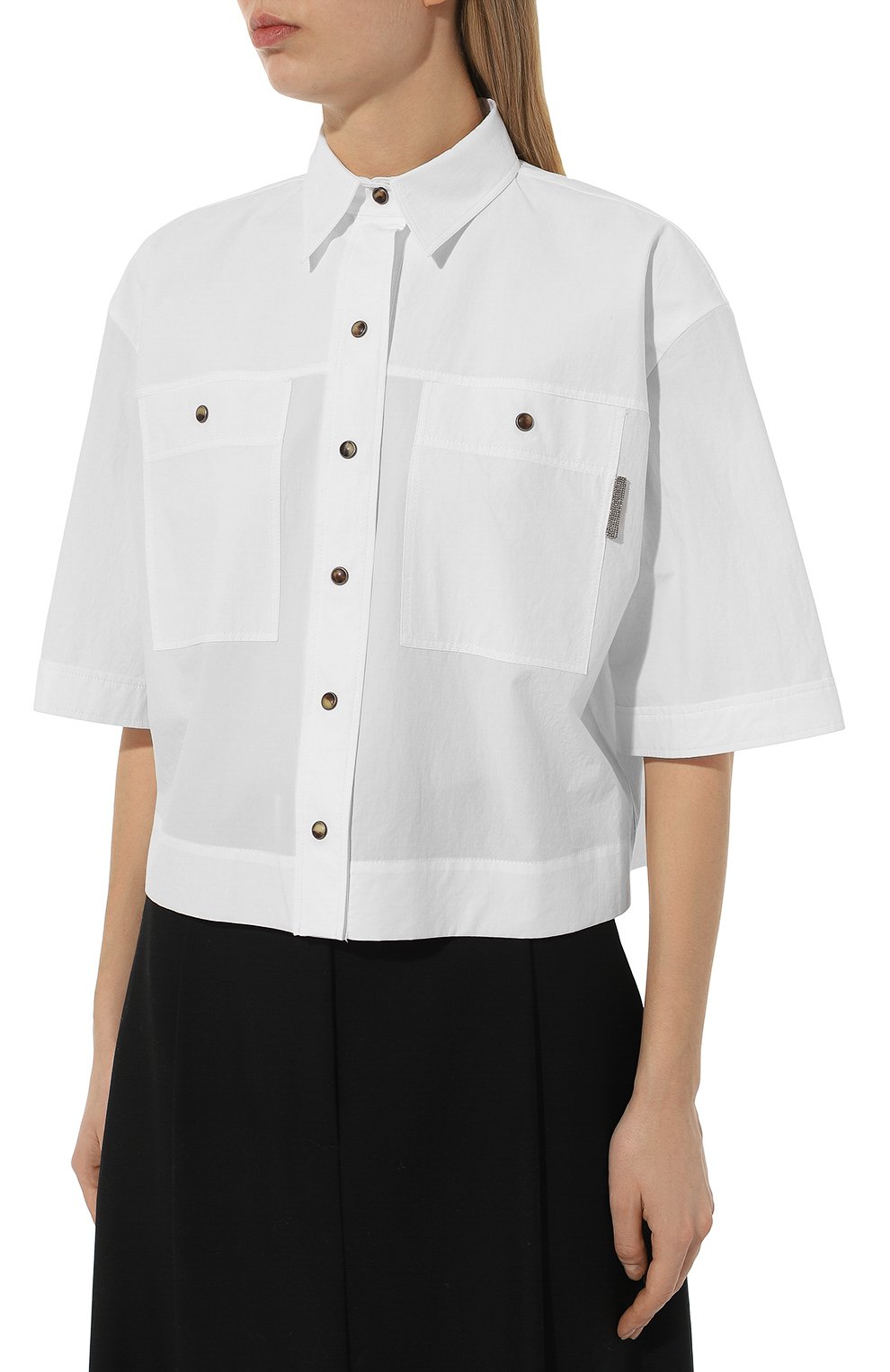 Хлопковая рубашка BRUNELLO CUCINELLI, арт. ML949B1348, фото 3