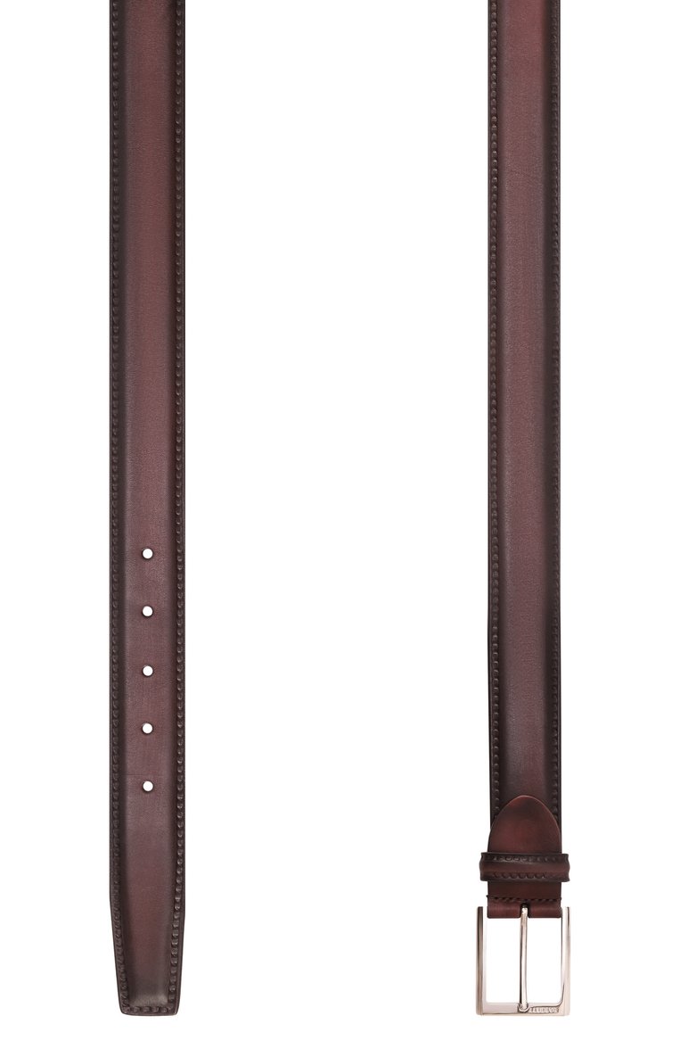 Мужской кожаный ремень BARRETT темно-коричневого цвета, арт. 22B588.8 | Фото 3 (Нос: Не проставлено; Материал сплава: Проставлено; Материал: Натуральная кожа; Случай: Формальный)