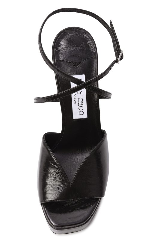 Кожаные босоножки Karli Platform 125 Jimmy Choo KARLIPF125BYK Чёрный  KARLIPF125BYK Фото 6