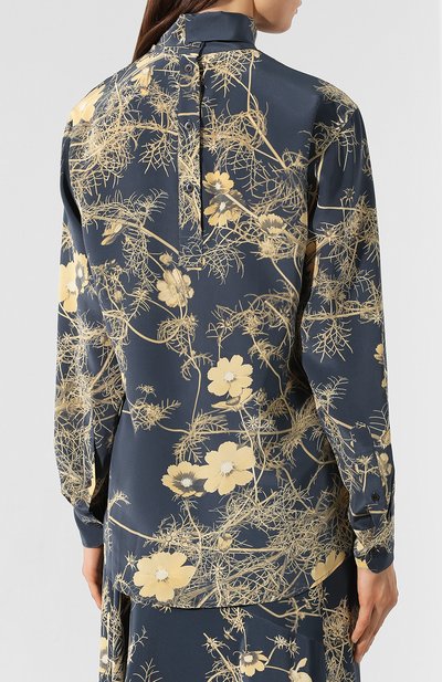 Шелковая блузка DRIES VAN NOTEN серого цвета по цене 58600 руб., арт. 192-10759-8201, фото 4 Шелковая блузка DRIES VAN NOTEN, арт. 192-10759-8201, фото 4