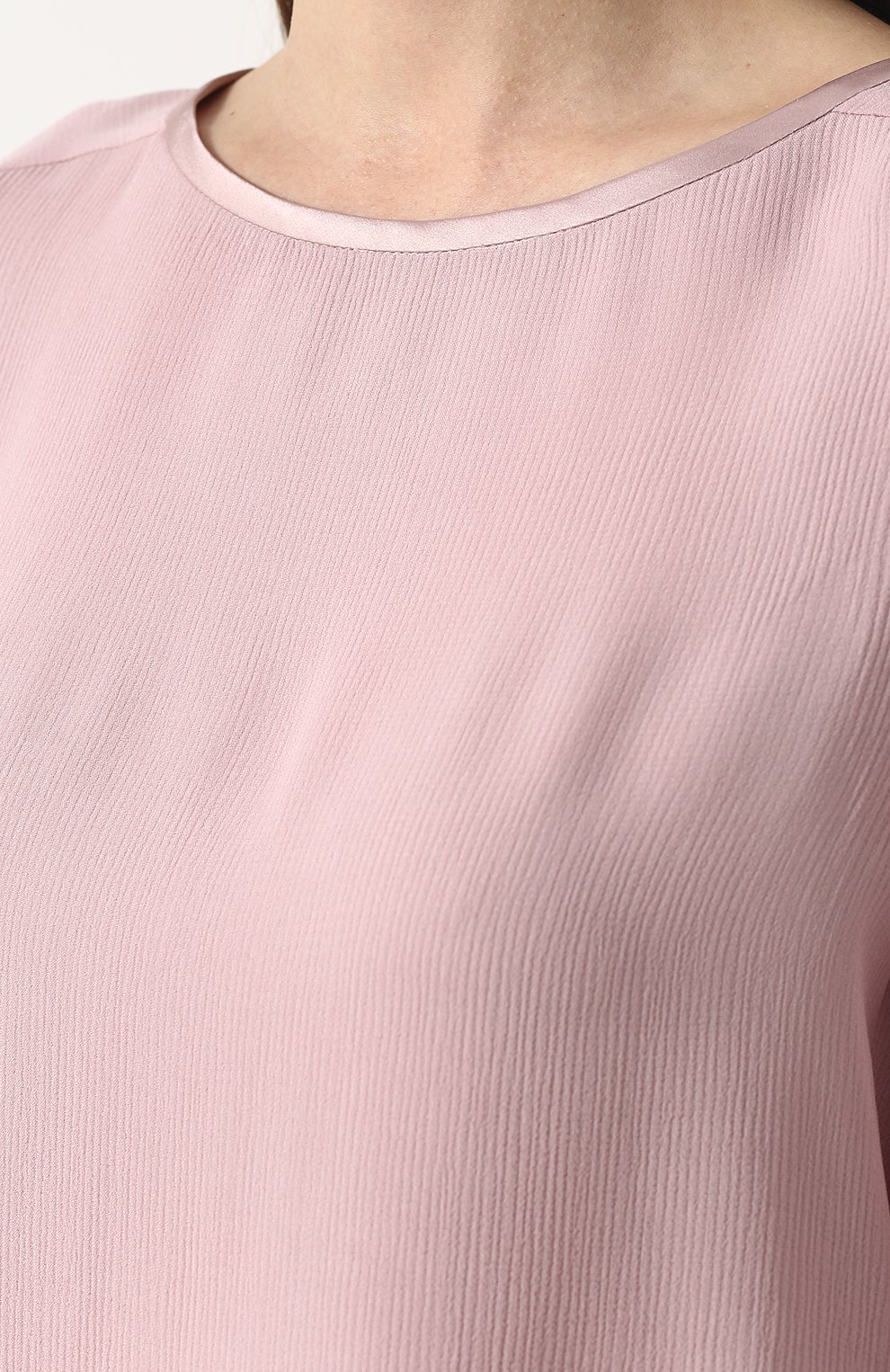 Однотонный топ свободного кроя с круглым вырезом GIORGIO ARMANI, арт. WAC58T/WA524, фото 5