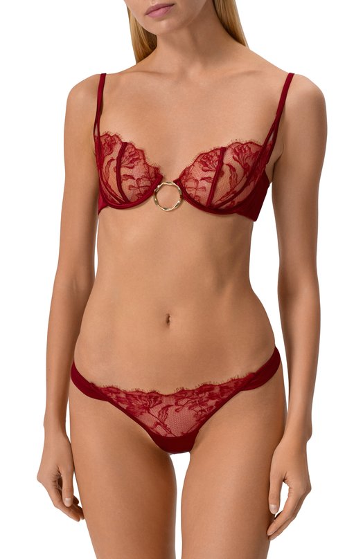 Шелковый бюстгальтер-балконет LIVY 655542530 Бордовый  655542530 Фото 2