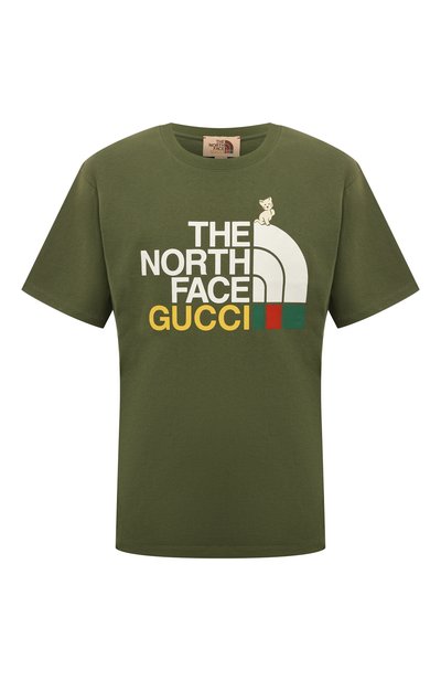 Хлопковая футболка the north face x gucci GUCCI, арт. 616036 XJDRD, фото 1