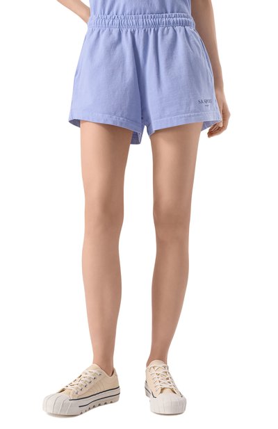 Хлопковые шорты SPORTY AND RICH, арт. SH037612304BL59, фото 3