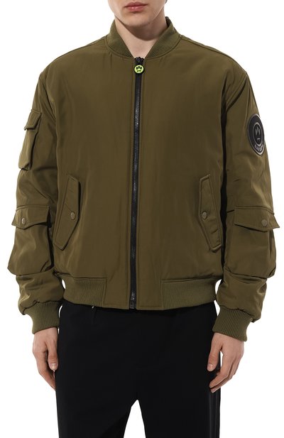 Утепленный бомбер BARROW хаки цвета по цене 43950 руб., арт. F4BWMAJK003, фото 3 Утепленный бомбер BARROW, арт. F4BWMAJK003, фото 3