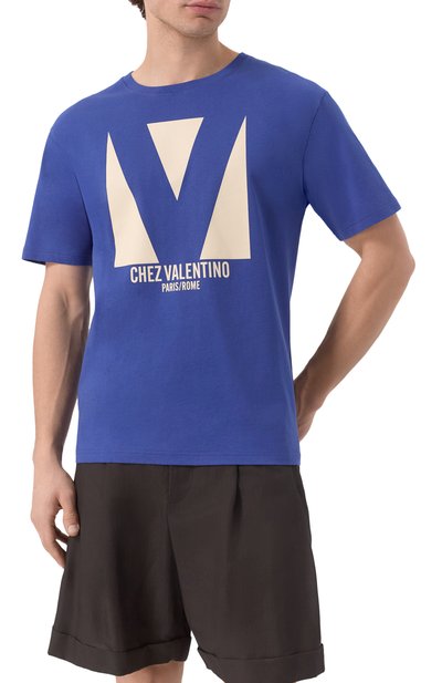 Хлопковая футболка VALENTINO, арт. 6V3MG16P/AQ9, фо�то 3