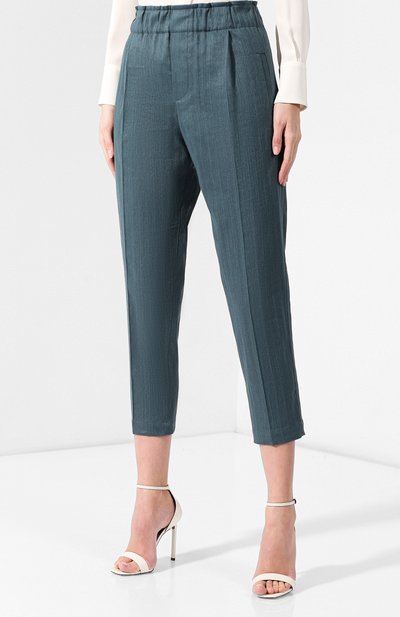 Брюки из смеси хлопка и льна BRUNELLO CUCINELLI, арт. MF578P6919, фото 3