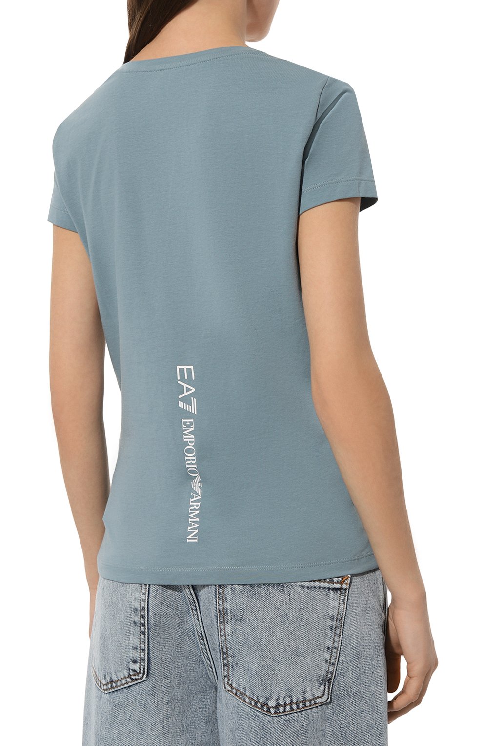 Хлопковая футболка EA7, арт. 8NTT66/TJFKZ, фото 4