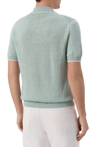 Поло изо льна и хлопка FEDELI, арт. MU005870/IRLANDA BIC, фото 4