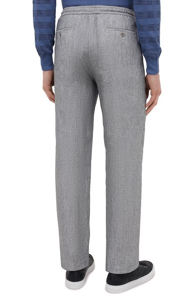 Льняные брюки BRIONI, арт. RPMJ0M/P6114/NEW JAMAICA, фото 4