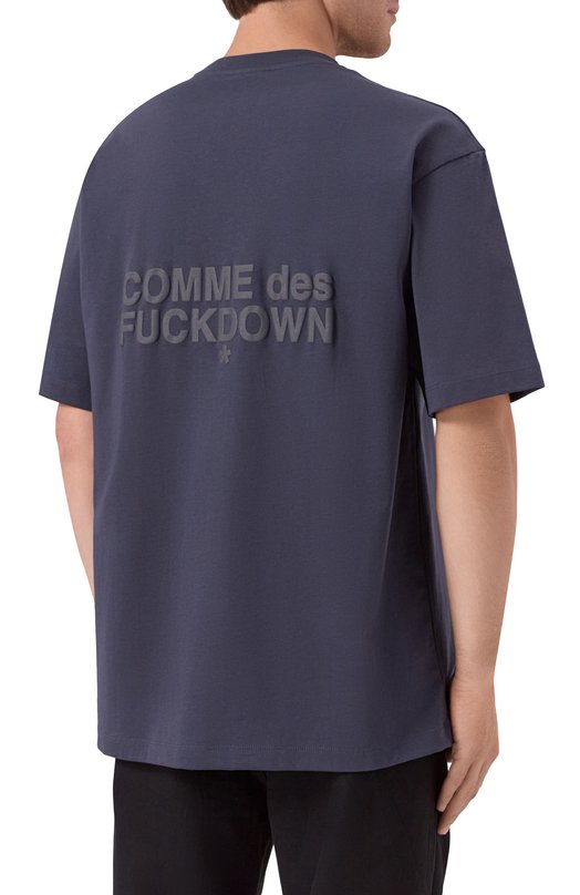 Хлопковая футболка Comme des Fuckdown CFABM01733 Серый  CFABM01733 Фото 4