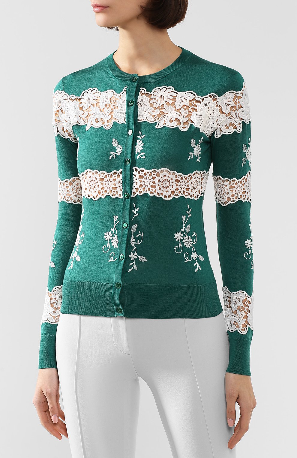 Кардиган из смеси шелка и хлопка DOLCE & GABBANA, арт. FX359T/JASFF, фото 3