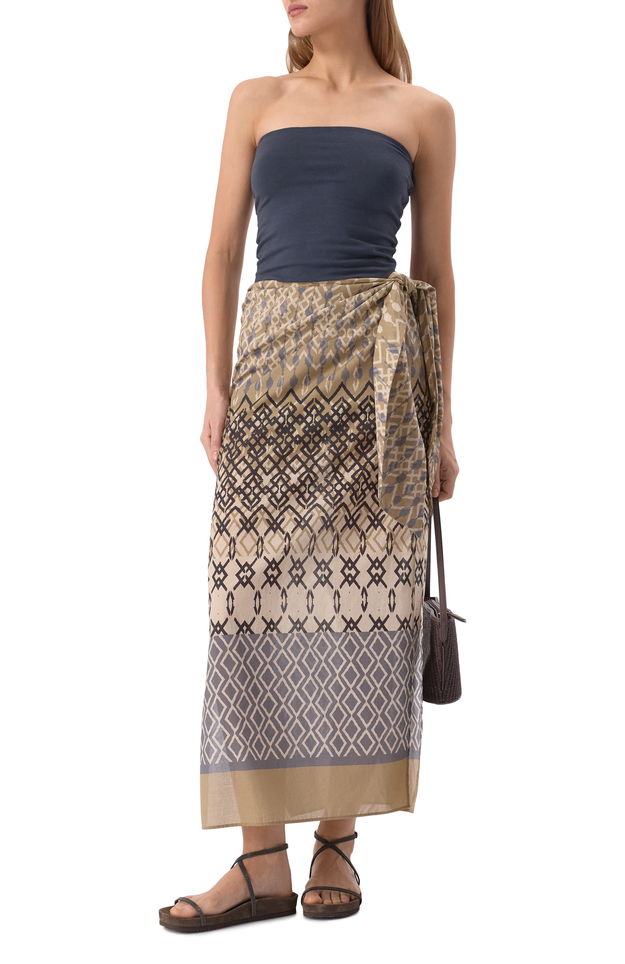 Хлопковая юбка BRUNELLO CUCINELLI, арт. MP01SG3619, фото 2