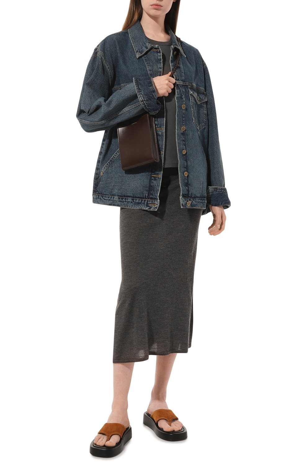 Хлопковая майка ELECTRIC AND ROSE серого цвета по цене 18500 руб., арт. LFTP68-VIN, фото 2 Хлопковая майка ELECTRIC AND ROSE, арт. LFTP68-VIN, фото 2