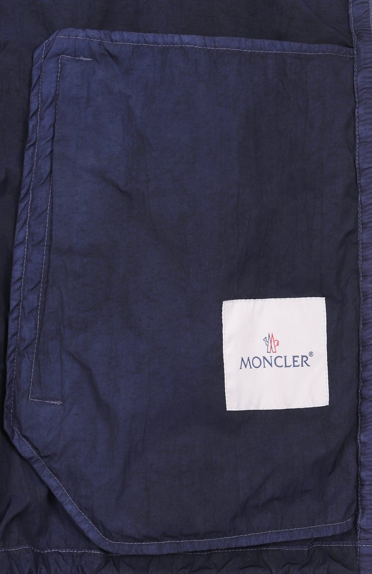 Мужская куртка saut MONCLER темно-синего цвета, арт. 1A703/53705 | Фото 7 (Рукава: Длинные; Материал подклада: Синтетический материал; Длина (верхняя одежда): Короткие; Материал внешний: Синтетический материал; Стили: Кэжуэл; Кросс-КТ: Легкие)