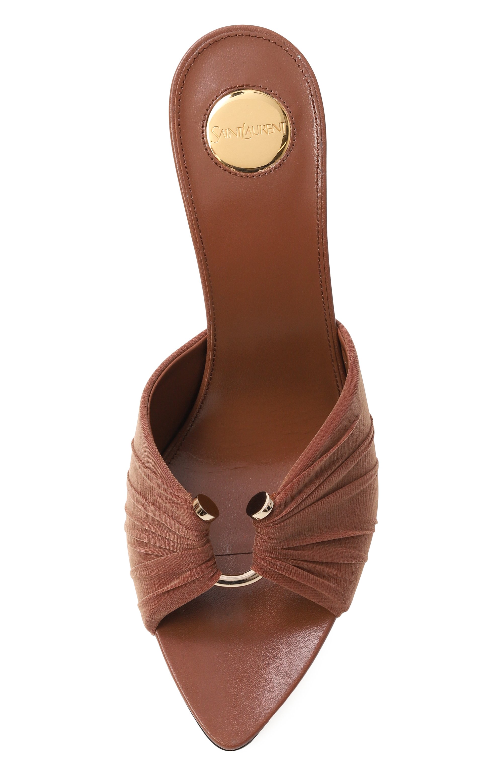 Кожаные мюли lola 90 SAINT LAURENT, арт. 808664/AAD82, фото 6