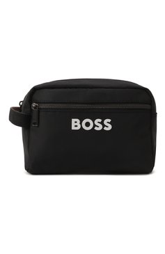 Мужской несессер BOSS черного цвета, арт. 50529212 | Фото 1 (Материал: Текстиль; Материал сплава: Проставлено; Размер: small; Драгоценные камни: Проставлено)