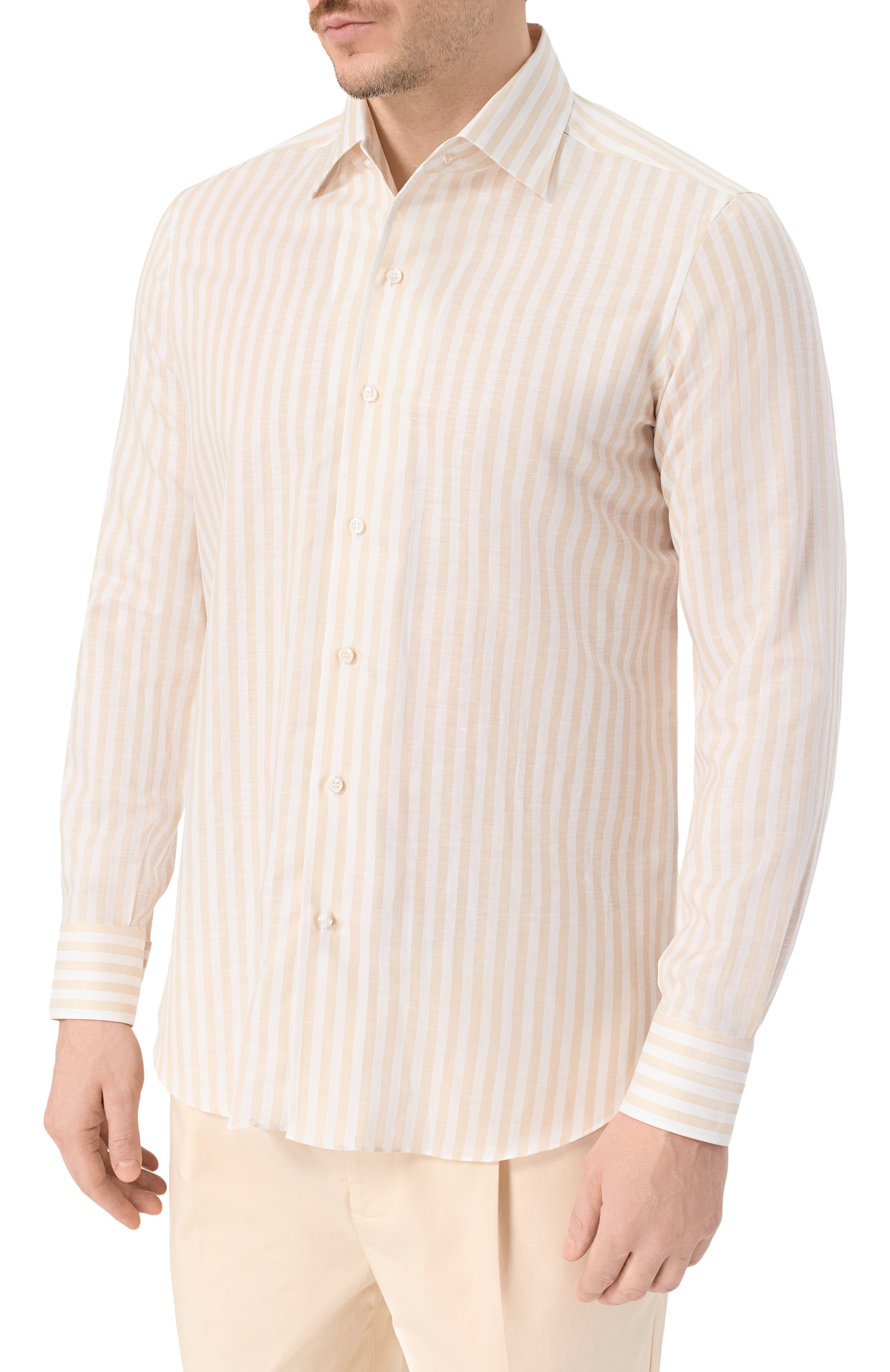 Рубашка из хлопка и льна MVST, арт. M0RBIDA/R0BERT0/R0UND/300-C0TT0N/LINEN, фото 3