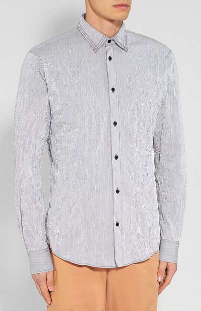 Плиссированная хлопковая рубашка BOTTEGA VENETA, арт. 514034/VE0M0, фото 3