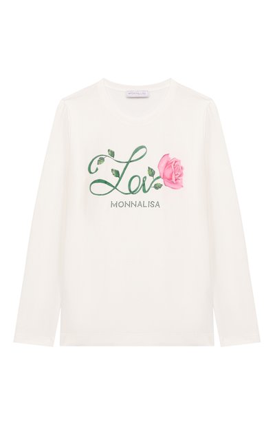 Хлопковый лонгслив MONNALISA, арт. 11F626