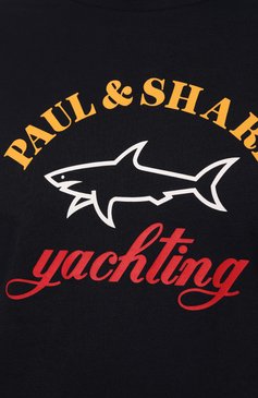 Мужская хлопковая футболка PAUL&SHARK темно-синего цвета, арт. C0P1006 | Фото 5 (Рукава: Короткие; Региональные ограничения белый список (Axapta Mercury): Не проставлено; Длина (для топов): Стандартные; Принт: С принтом; Материал сплава: Проставлено; Материал внешний: Хлопок; Драгоценные камни: Проставлено; Размерность: Маломерит)