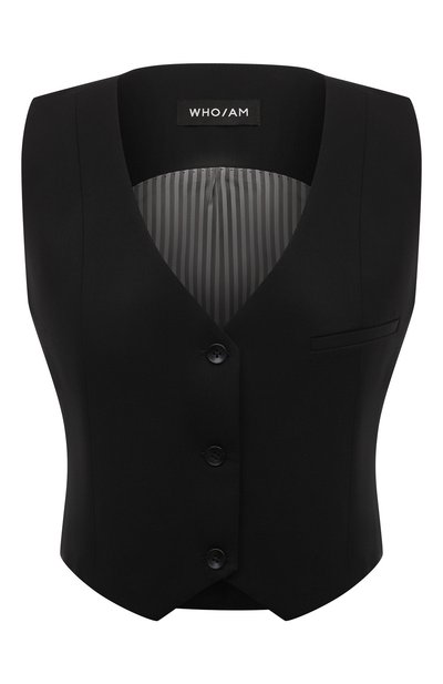 Шерстяной жилет WHO_AM, арт. FV1-P241-BLK, фото 1