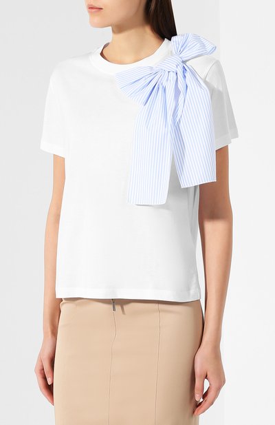 Хлопковая футболка REDVALENTINO белого цвета по цене 17700 руб., арт. RR0MG01V/KUX, фото 3 Хлопковая футболка REDVALENTINO, арт. RR0MG01V/KUX, фото 3