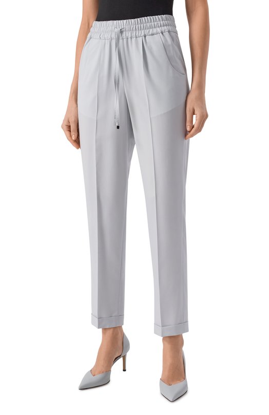 Шерстяные брюки Kiton D37102K0102473 Голубой  D37102K0102473 Фото 3