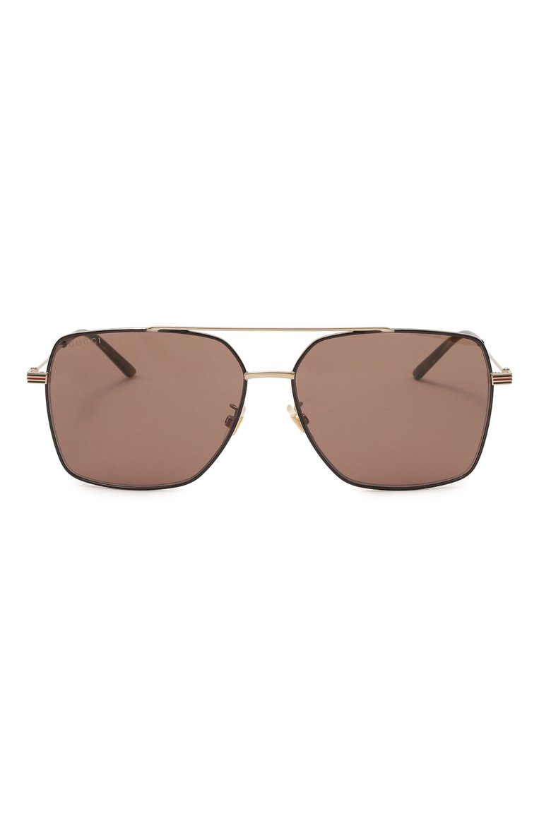 Женские солнцезащитные очки GUCCI золотого цвета, арт. GG1053S/681235 I3330 | Фото 4 (Нос: Не проставлено; Региональные ограничения белый список (Axapta Mercury): Не проставлено; Кросс-КТ: С/з-унисекс; Тип очков: С/з; Материал: Металл; Очки форма: Квадратные; Оптика Гендер: оптика-унисекс)