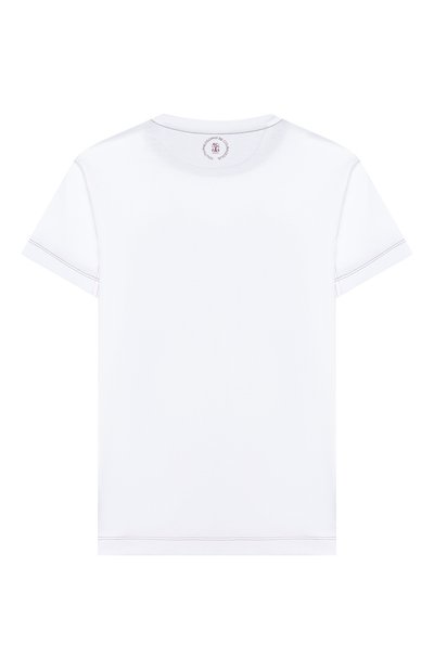 Хлопковая футболка BRUNELLO CUCINELLI белого цвета по цене 19750 руб., арт. B0B13T140C, фото 2 Хлопковая футболка BRUNELLO CUCINELLI, арт. B0B13T140C, фото 2