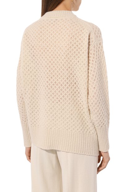 Шерстяной свитер ANTONELLI FIRENZE кремового цвета по цене 69950 руб., арт. 41368M/01891, фото 4 Шерстяной свитер ANTONELLI FIRENZE, арт. 41368M/01891, фото 4