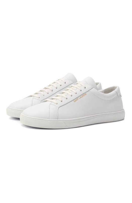 Кожаные кеды Andy Saint Laurent 606833/0M500 Белый 606833/0M500