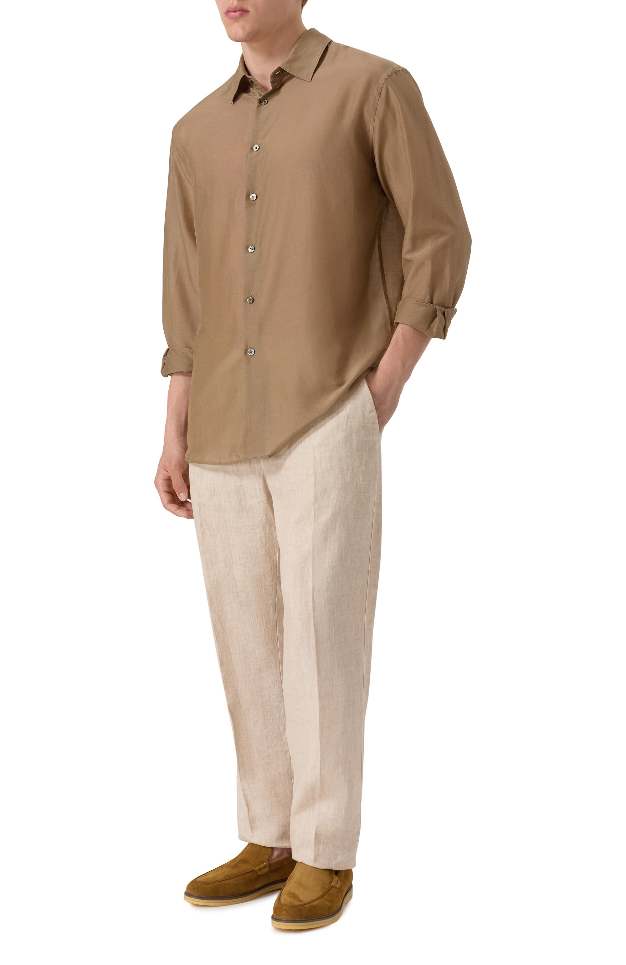 Рубашка из хлопка и шелка 12 STOREEZ, арт. 132301, фото 2